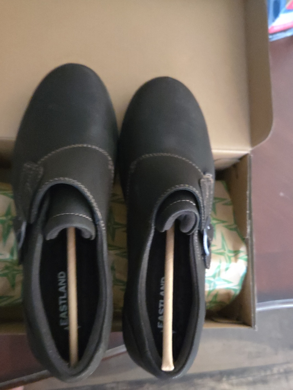 Eastland Brown Suede Slip-On Loafers for Women
